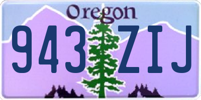 OR license plate 943ZIJ