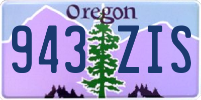 OR license plate 943ZIS