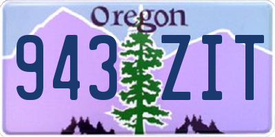 OR license plate 943ZIT