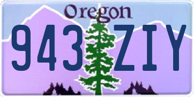 OR license plate 943ZIY