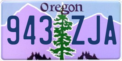 OR license plate 943ZJA