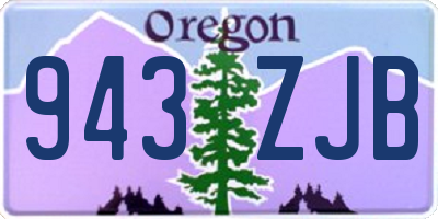 OR license plate 943ZJB