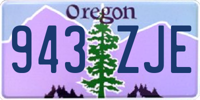 OR license plate 943ZJE