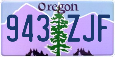 OR license plate 943ZJF