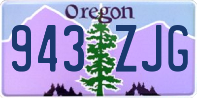 OR license plate 943ZJG