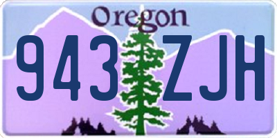OR license plate 943ZJH