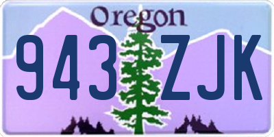 OR license plate 943ZJK
