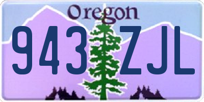 OR license plate 943ZJL