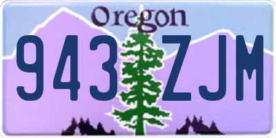 OR license plate 943ZJM