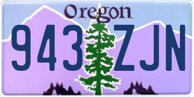 OR license plate 943ZJN