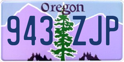 OR license plate 943ZJP