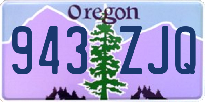 OR license plate 943ZJQ