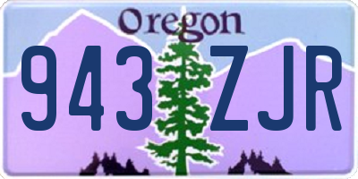 OR license plate 943ZJR