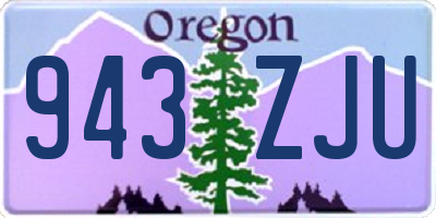 OR license plate 943ZJU