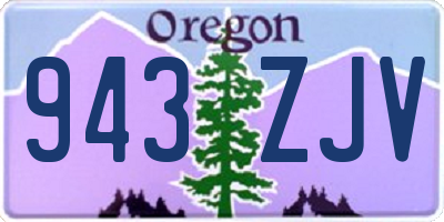 OR license plate 943ZJV