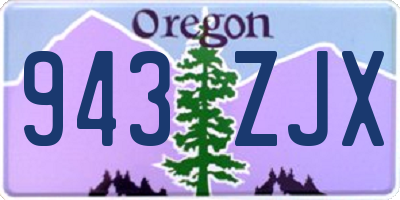 OR license plate 943ZJX