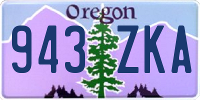 OR license plate 943ZKA