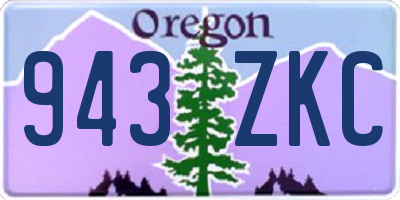 OR license plate 943ZKC