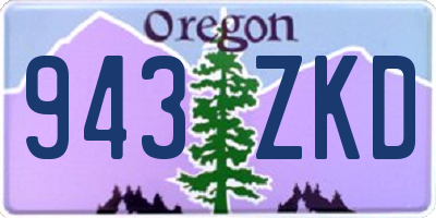 OR license plate 943ZKD