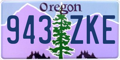 OR license plate 943ZKE