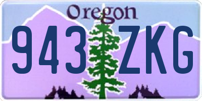 OR license plate 943ZKG