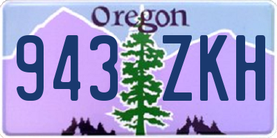 OR license plate 943ZKH