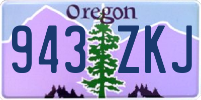 OR license plate 943ZKJ