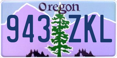 OR license plate 943ZKL