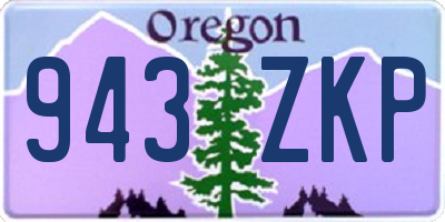 OR license plate 943ZKP