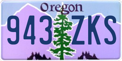 OR license plate 943ZKS