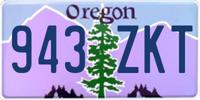OR license plate 943ZKT