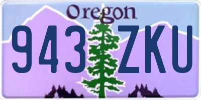 OR license plate 943ZKU