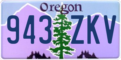 OR license plate 943ZKV