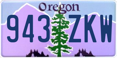 OR license plate 943ZKW