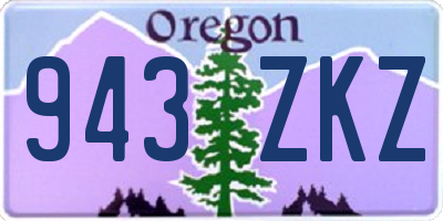 OR license plate 943ZKZ