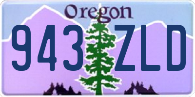 OR license plate 943ZLD