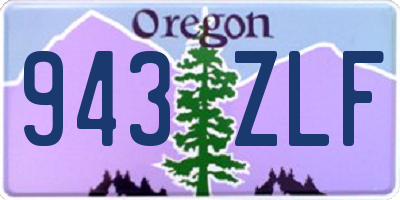 OR license plate 943ZLF