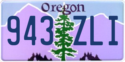OR license plate 943ZLI
