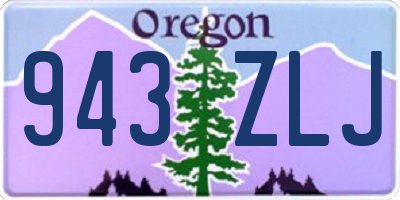 OR license plate 943ZLJ