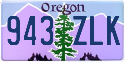 OR license plate 943ZLK