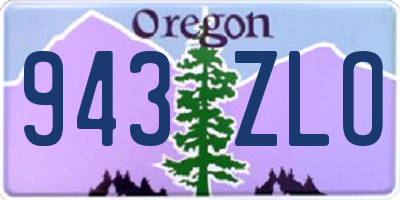 OR license plate 943ZLO