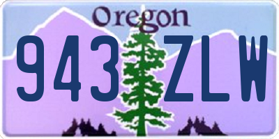OR license plate 943ZLW