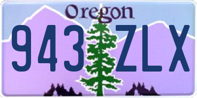 OR license plate 943ZLX