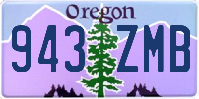 OR license plate 943ZMB