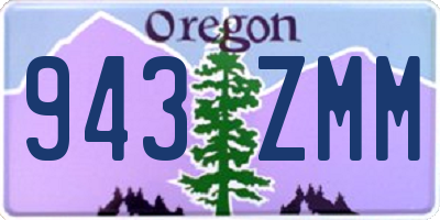 OR license plate 943ZMM