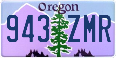 OR license plate 943ZMR