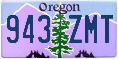 OR license plate 943ZMT