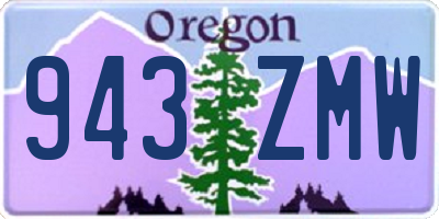 OR license plate 943ZMW