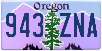 OR license plate 943ZNA