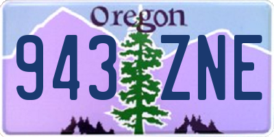 OR license plate 943ZNE